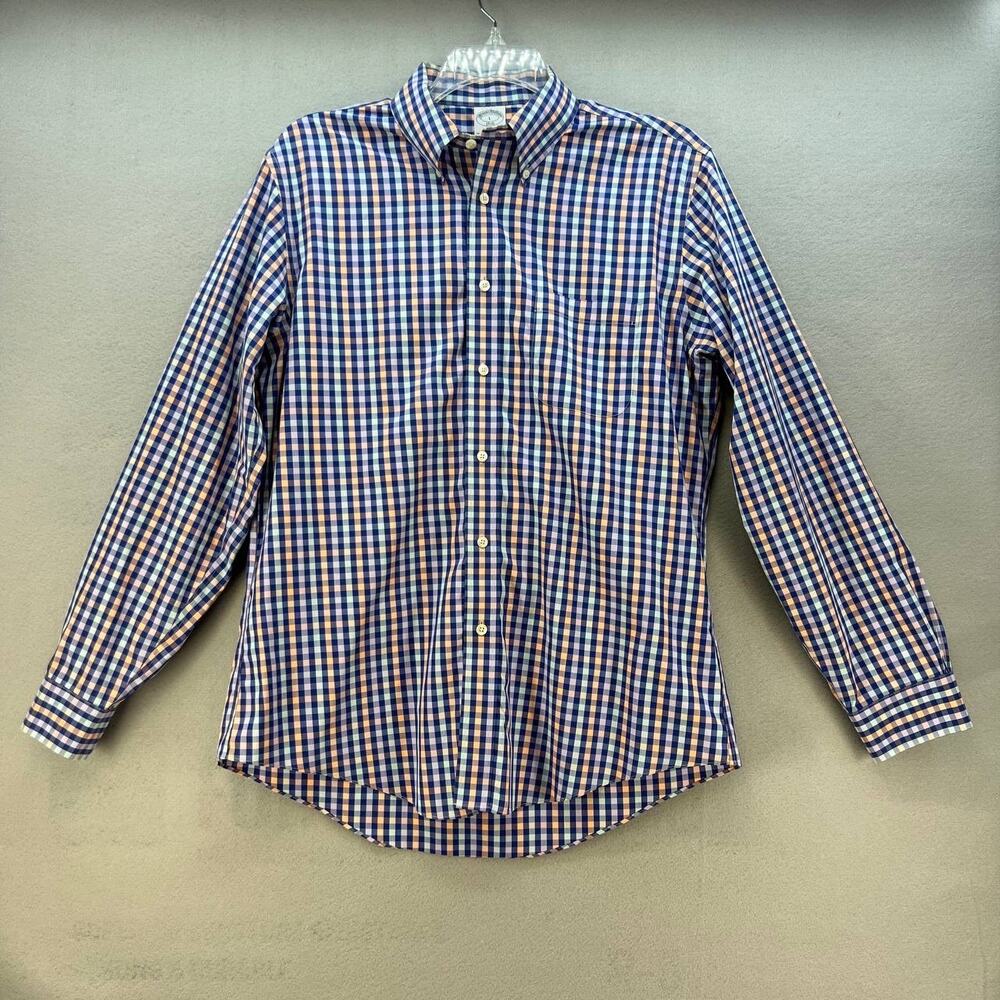 Brooks Brothers Regent The Original Polo Shirt Men's Size L Long Sleeve Plaid